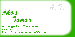 akos tomor business card