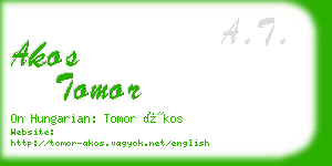 akos tomor business card